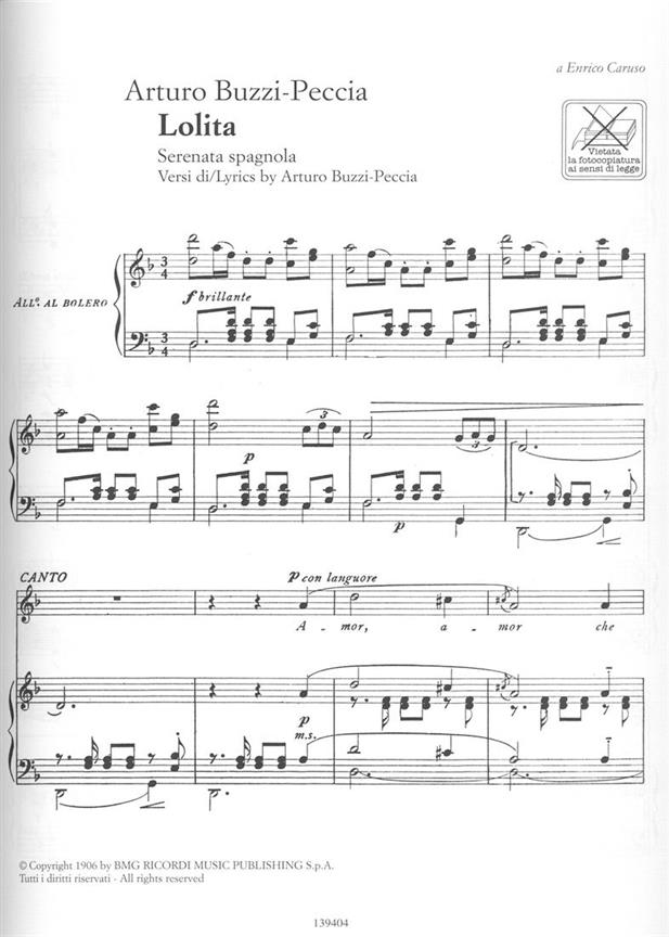 Liriche Del Novecento Italiano - pro zpěv a klavír